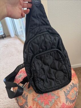 Pajar Black Quilted Sling Pack
